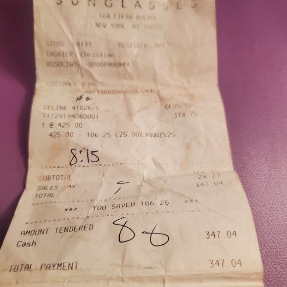 Celine Flattop Two-Tone Shield Sunglasses - Picture 5 of 5